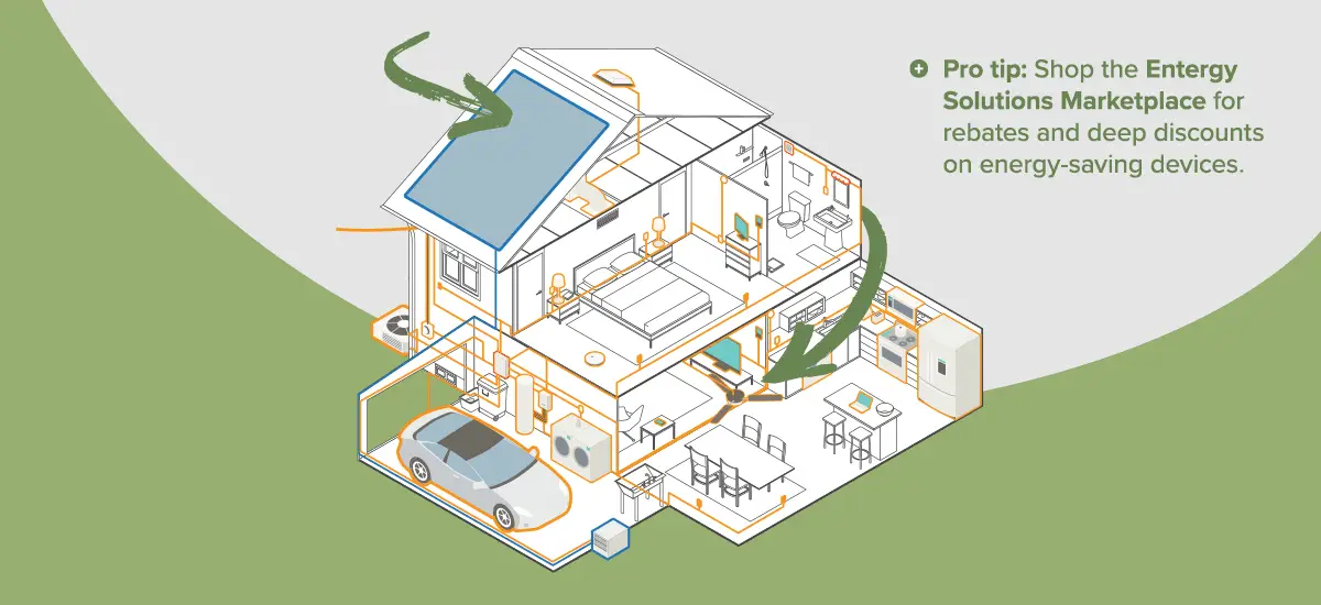 Pro tip: Shop the Entergy Solutions Marketplace for rebates and deep discounts on energy-saving devices.